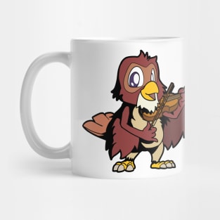 Comic owl playing violin Mug